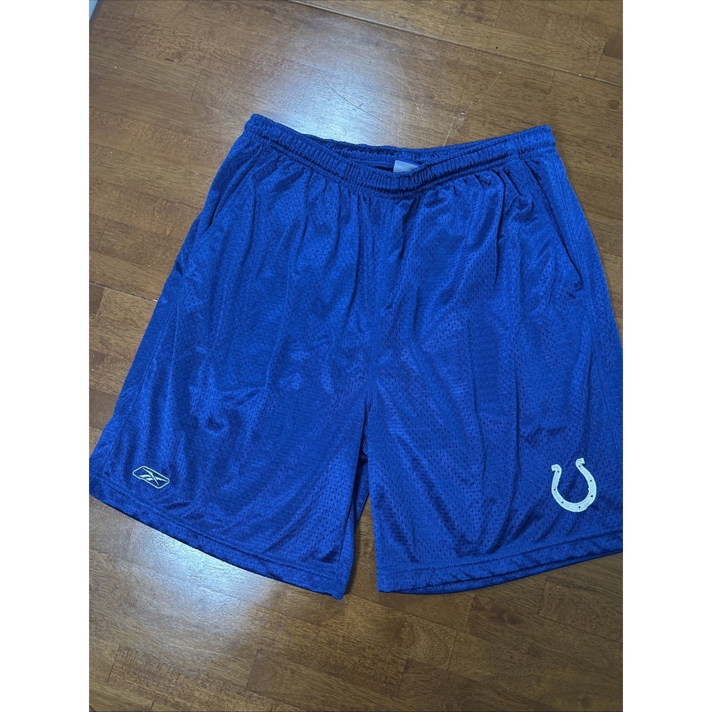 Vintage Reebok Indianapolis Colts Basketball Shorts Men's Size XL Blue